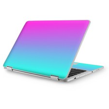 Skins for Asus Chromebook 12.5 vinyl wrap - hombre pink purple teal gradient