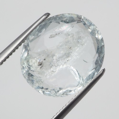 Glitzy Light Blue Aquamarine 4.89Ct Natural Loose Gemstone 12.2 x 10.5 x 6.6 mm - Foto 2 di 6