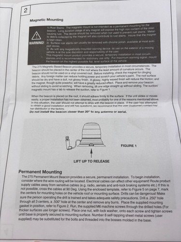 PSE Amber 275AH 55W STD 12 Volt Permanent Magnetic Mount Rotating Beacon Code 3 - Picture 12 of 16