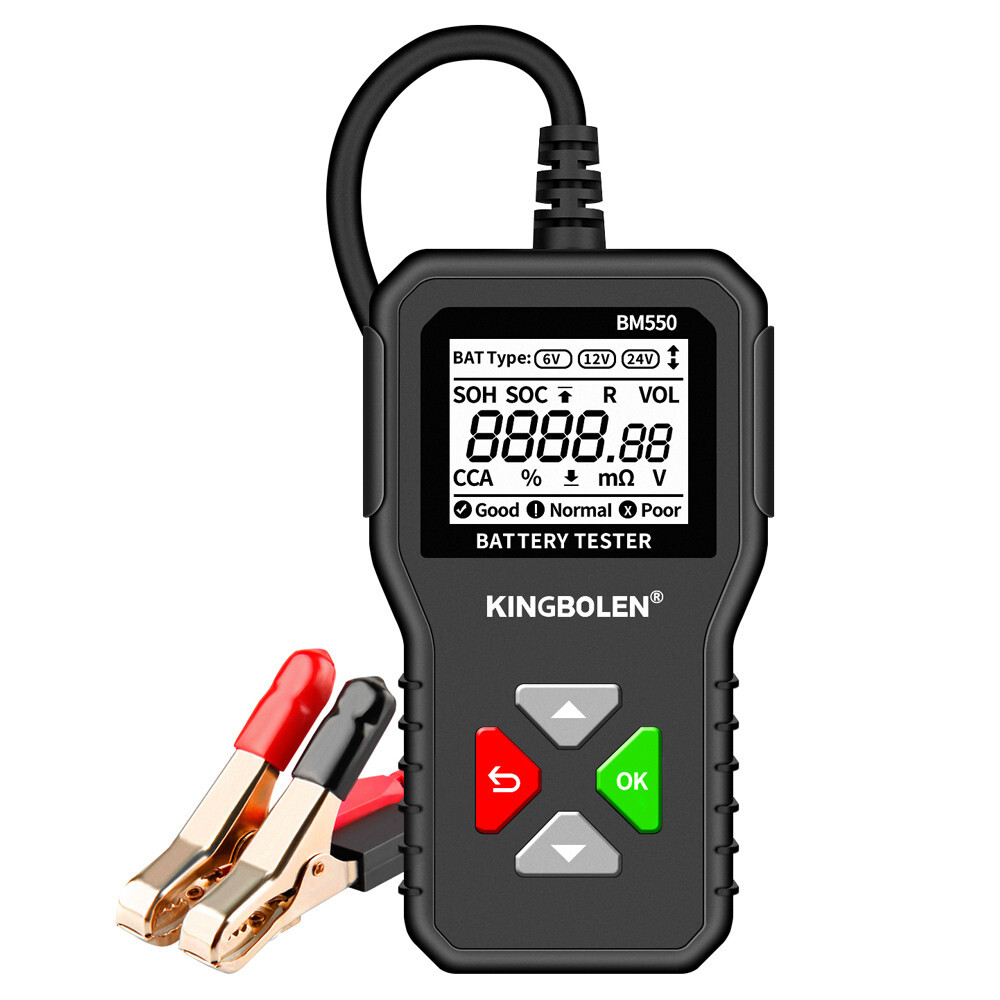 Testeur de batterie voiture et moto numérique 6V 12V 24V polyvalent