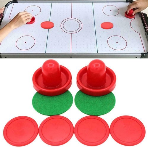 Air Hockey Set Home Table Game Replacement Accessories 2-Pucks 4-Slider Gifts - Photo 4/7