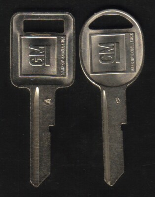 Rev. B Key Chevrolet Corvette Camaro Chevelle 1967 1971 1975 79 1983 84 85 A B Key ...