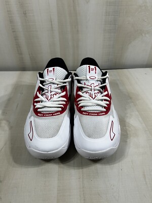 Shirry Women Size 11 white shoes with red worn 2 display picture 1