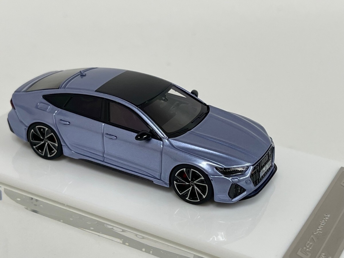 1/64 Motorhelix Audi RS7 Sportback in Silver Blue Limited to 499