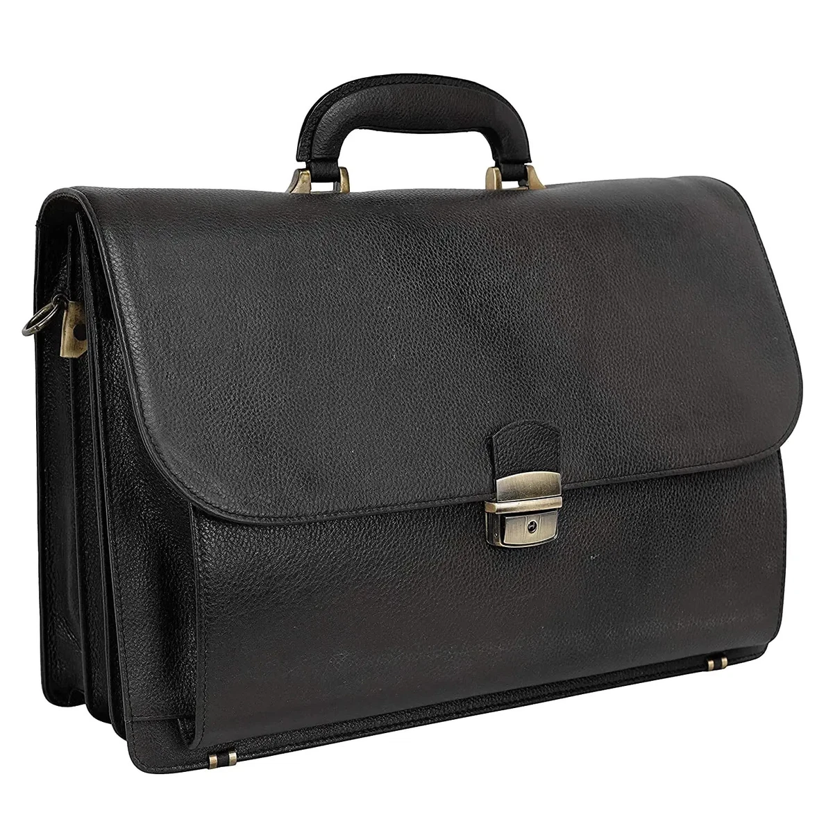 Genuine Leather Laptop Bags For Men Office Use 24 Liters Upto 16