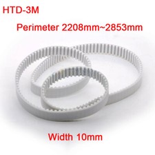 HTD3M Synchronous Timing Belt PU Steel Wire Closed Loop Width 10mm 2208mm-2853mm