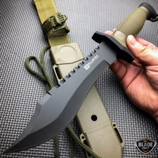 12" COMBAT TACTICAL SURVIVAL HUNTING KNIFE w/ SHEATH MILITARY Bowie Fixed Blade