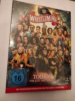 WWE WrestleMania 2020 Too big for just one Night DVD , 3 Disc , Neu , Ovp FSK16