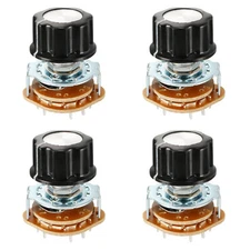 4pcs Band Selector Rotary Switch 2P6T 2 Pole 6 Throw 1 Deck