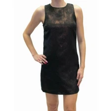 Love...Ady Black Gold Women's Printed Sheath Dress Women's Sz. Medium 152703