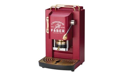 Faber Coffee Macchina da Caffè Pro Mini Deluxe Cialde 44 mm Cherry Red Ottone 1