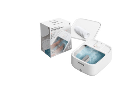 Sharper Image Spahaven Foot Bath, Heated Spa with Massage Rollers & LCD Display,