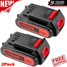 2Pack 20V Lithium-ion 3.8Ah Battery for BLACK+DECKER 20 Volt LBXR20 LBX20 LB20
