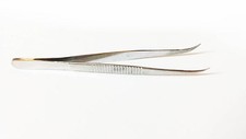 Stainless Steel Tweezers 3.5 Curved Long Jewelry Watch Tools Beauty Supplies