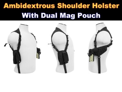 VISM Ambidextrous CCW Shoulder Holster HORIZONTAL Pistol w