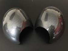 CARBON EFFECT WING MIRROR COVERS FITS MK2 MINI R58 MINI COUPE 2010-15 MANUAL 