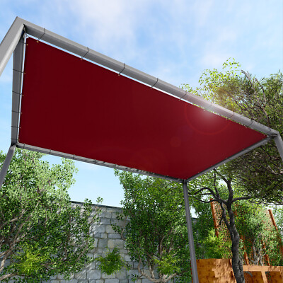 15FT Outdoor Straight Edge Sun Shade Sail Heavy Duty Waterproof UV Blocker Cover