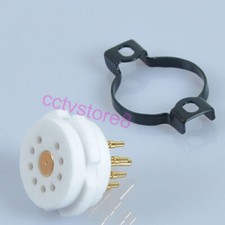 1pc 9pin Ceramic Tube Socket Machine Made Gold Pin for 12AX7 EL84 6922 New