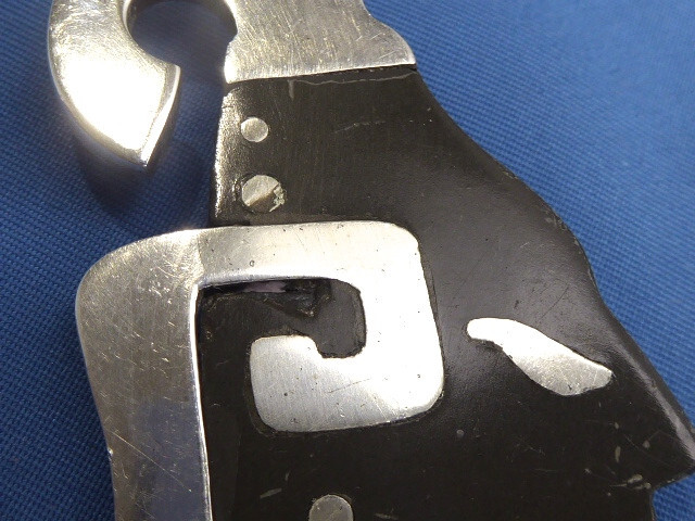 MID CENTURY 1960'S "LOS CASTILLO" ONIX NEGRO TAXCO STERLING ONYX PIN RARE FIND