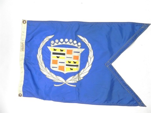 1960'S CADILLAC DEALERSHIP BANNER FLAG 31 INCHES BY 19 INCHES SUSANVILLE, CA