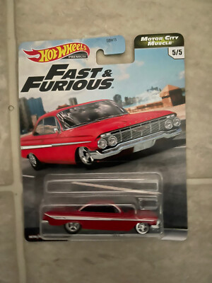 Hot Wheels '61 Chevy Impala Fast Furious Premium Car Culture & 66