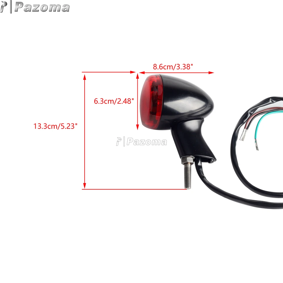 Черные задние фонари заднего тормоза Bullet для Harley Sportster XL883 XL1200 1992-2022 - Изображение 2 из 4