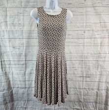 Ann Taylor LOFT Womens Dress Sz XS Pink Black Floral Sleeveless Rayon Blend