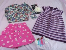 Girls Clothing Lot H M Dress, Bentex Skort, Fame Shirt - SZ 3  3/4