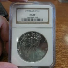 1992 American Silver Eagle Dollar MS69 NGC Mint State 69