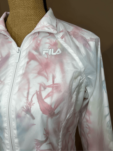 Fila Sport Windbreaker Jacket Size S 4/6 Orchid Performance Pastel Light Tie Dye - Picture 5 of 14