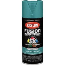  12 - Krylon Fusion All-In-One 12 Oz. Satin Spray Paint, Rolling Surf K02747007