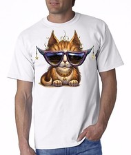 Cool cat shirt, Cat  Purple Sunglasses Shirt, Silly Kitty with Shades  Stars
