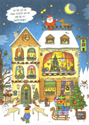 Weihnachten*Rate&Such*Postkarte*Wo hat sich der Weihnachtsmann .....?*10 x 15**