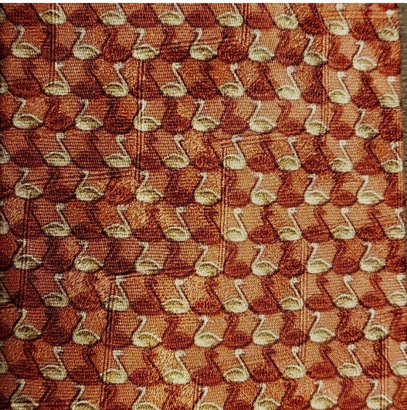 ERMENEGILDO ZEGNA Luxury Silk Tie Orange Tan Ducks ITALY 🇮🇹