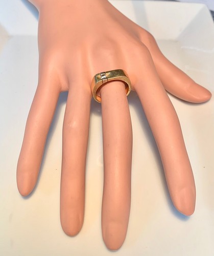 Anillo De Oro 18 Quilates - Sello De Diamante 0,10 Quilate - 7,60 G - Imagen 3 de 3