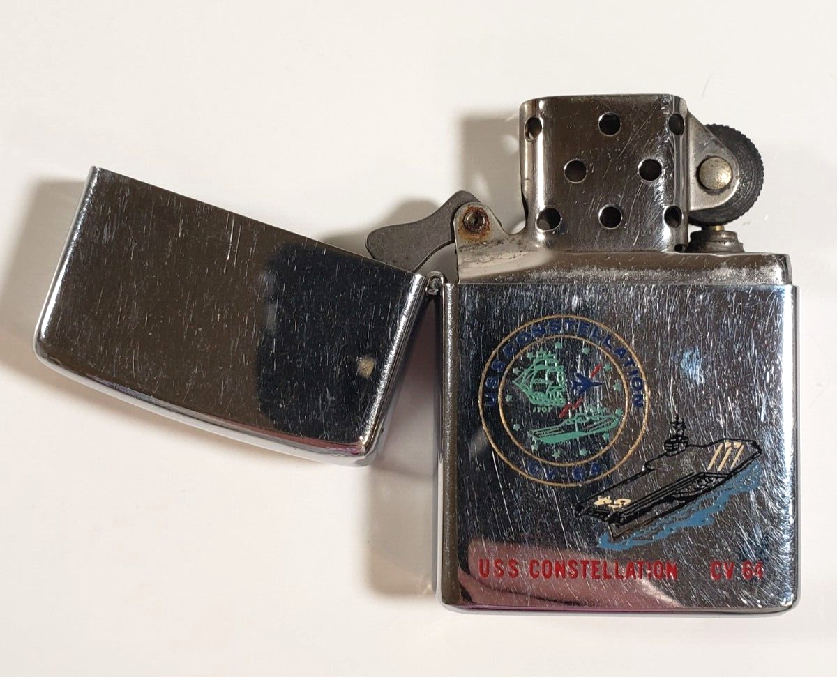 Zippo Lighter U.S.S. Constellation CV64 USN Navy. Bradford, PA USA