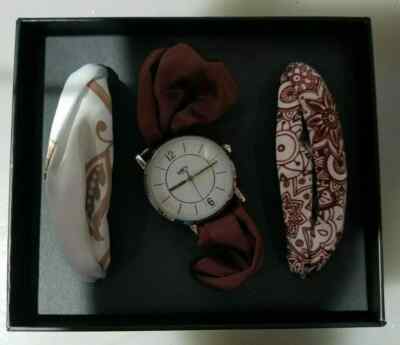 Bill's Watches Trend Bracelet Damen Analog Uhr silber/rot _0.1_5 UR