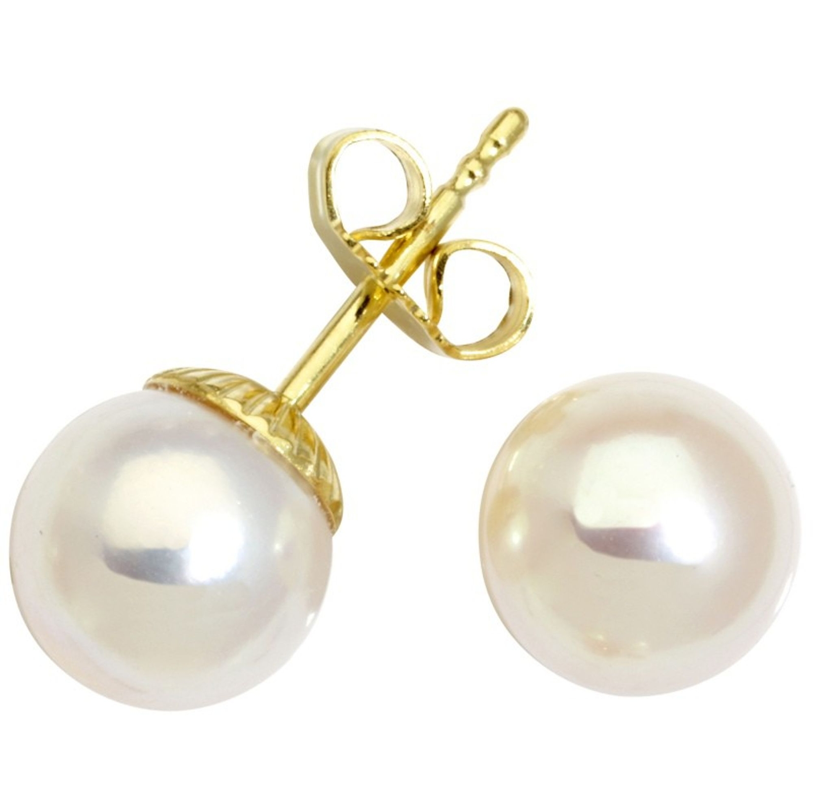 Базовое золото Damen Ohrringe 8 шт 14-каратное 585 пробы золото Wei SW-Perle 35390₽