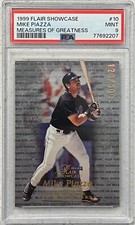 1999 Flair Showcase Measures of Greatness #'d 128/500 Mike Piazza #10 PSA 9 MINT