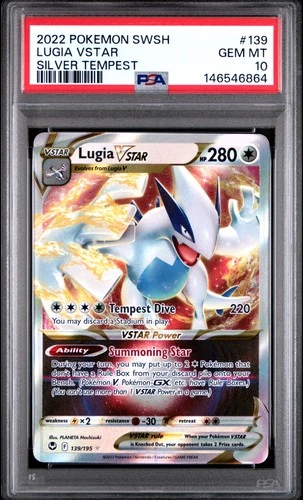 2022 POKEMON SWORD & SHIELD SILVER TEMPEST #139 LUGIA VSTAR PSA 10