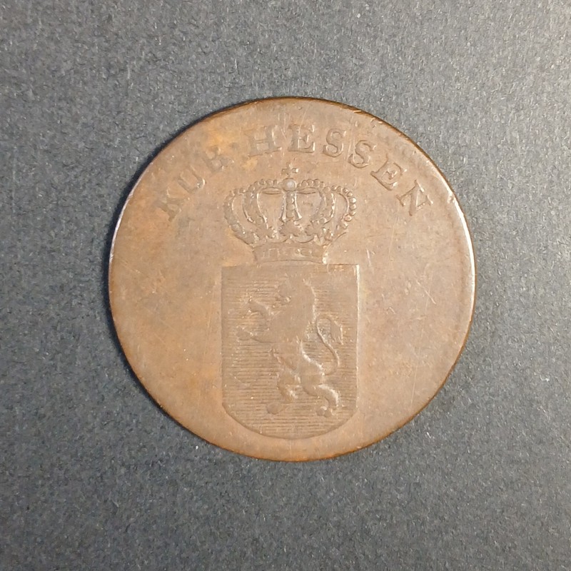 1833 Kreuzer Germany Hesse Kassel Coin