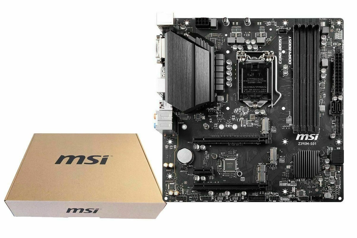 MSI Z390M-S01 Motherboard Socket LGA 1151 Intel Z390 DDR4 DIMM