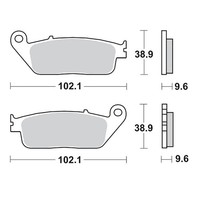 Moto-Master Bremsbelag Roadpro (FüR: Indian Roadmaster 1811 ABS 15-20 Hinten )