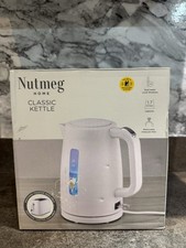 Nutmeg Classic Kettle 1, 7 L, White. New.