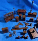 Marx reissue comp set of Untouchables playset furniture and accessories , 1/32