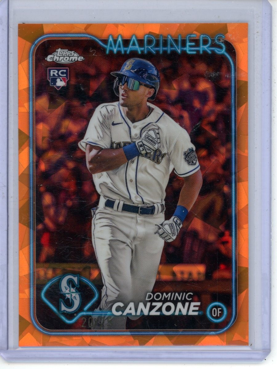 2024 Topps Chrome Sapphire Dominic Canzone /25 Orange #195