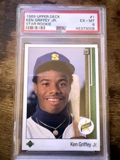 1989 Upper Deck - Star Rookie Ken Griffey Jr #1 (RC) PSA EX-MT 6