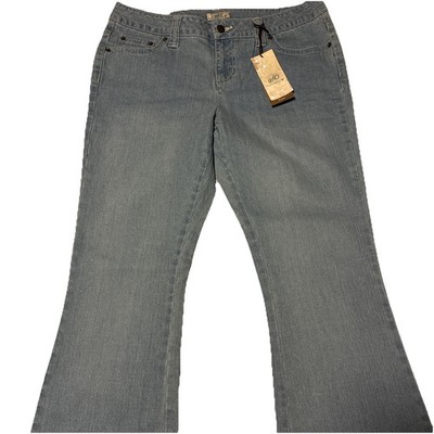 NWT SO Wear It Declare It Flare Jeans Juniors 13 Short Light Wash Y2K Style