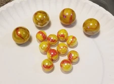 2007 Mega Marbles Vacor Sun Limited Edition Rare 14 Total 10 Standard 4 Shooters