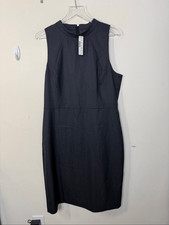 J. Crew Charcoal Gray Wool Blend Sheath Dress 16 Tall Sleeveless Workwear Career